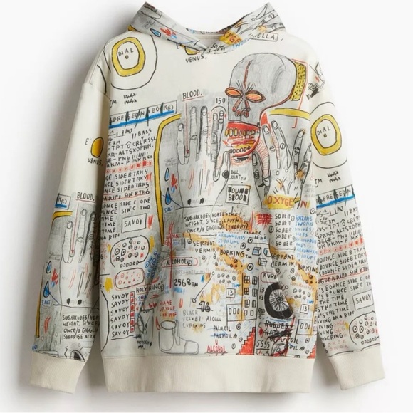 Basquiat x Ev Bravado & Tela D'Aore x H&M - Hoodie Size Medium NWT - Picture 2 of 5